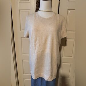 J. Crew Light Tan Wool blend s/s Sweater sz L